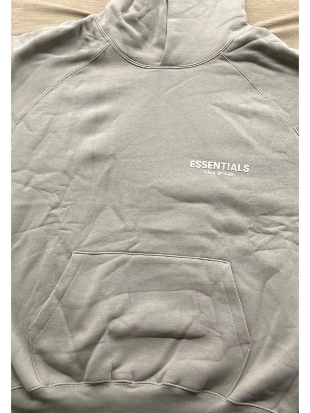Essentials Sea Foam Mens Fleece Hoodie